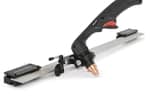 Plasma bevel cutting guide with torch