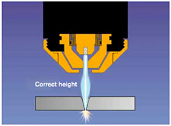 Correct torch height