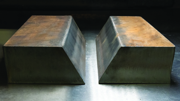 Image of finished bevel cut