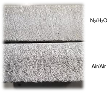plasma cutting aluminum sample - N2/H20, Air/Air 